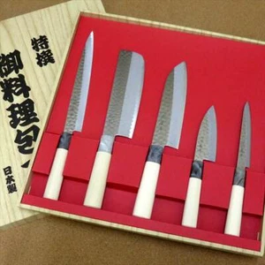 Japanese Yaxell SEKI TOBEI Knife 5 set Sashimi Nakiri Santoku Fish Paring JAPAN - Picture 1 of 14