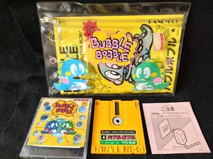 BUBBLE BOBBLE for FAMICOM Disk SYSTEM/Disk and Plastic bag set/ Working-f1008- - Picture 1 of 24