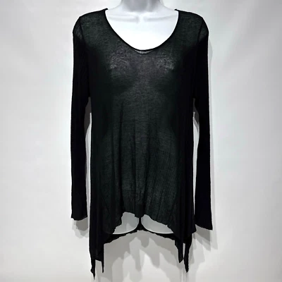 Eileen Fisher Italian Linen Blend Sheer Long Sleeve Tunic Top Cover Up Petite S - Image 1 of 4