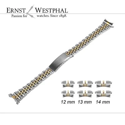 Cinturino Acciaio Compatibile Jubilee Cinturino Acciaio per Orologi Rolex 13mm Bicolore