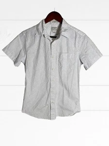 J. Crew Re-Imagined Slim Fit Stretch Short-Sleeve Shirt White Button DownMen's L - Picture 1 of 16