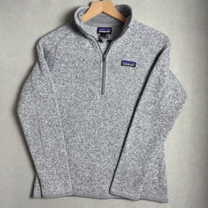 Patagonia Women Better Sweater Pullover Zip Outdoor Gray Sweatshirt Fall size S - Imagen 1 de 9
