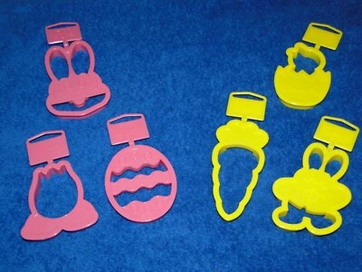 Nuevo Wilton Cortador de Galletas de Pascua de Plástico de 3-4" Juego de 6 Piezas Foto 1 de 4