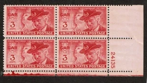 1949 U.S Commem 3c Union GAR Plt#Blk of 4 Sc#985 M/NH/OG^ - Picture 1 of 1