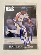 1991 Fleer Ultra Eric Yelding Autograph Card 