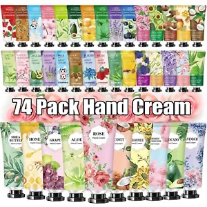 74 Pack Hand Cream Gift Set For Women and Girls Natural Plant Hand Lotion Travel - Picture 1 of 9