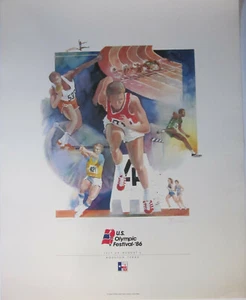 U.S. Olympic Festival Houston Signed Artist Proof Print # 21/100 by D. Gerdes - Bild 1 von 1