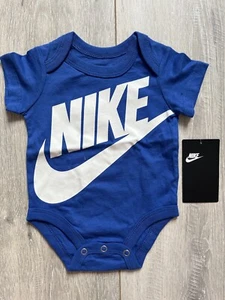 Nike Swoosh Logo USA Baby Größe 56- 62 Strampler Kurzarm Newborn 0-3months Blau - Bild 1 von 5