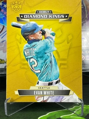 2021 Diamond Kings Debut #DDK-SM Evan White - Seattle Mariners RC - Image 1 of 2