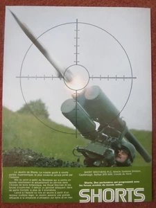 8/1986 PUB SHORTS JAVELIN ANTI AIRCRAFT LENK MISSILE BRITISCHE ARMEE FRANZÖSISCHE ANZEIGE - Bild 1 von 1