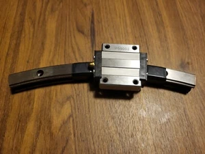 THK HCR15 CURVED LINEAR GUIDE RAIL 19.2 cm w/ 1 SLIDE BLOCK 30 cm Radius - Picture 1 of 3