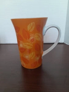 For Tea’s Sake Becher Orange mit Blättern Design Tasse - Bild 1 von 7