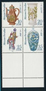 DDR aus 1982 ** postfrisch MiNr. 2667-2670 Viererblock mit Leerfeld Porzellan - Bild 1 von 1