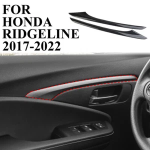 Carbon Fiber Style Front 2-Door Panel Decor Trim Cover Fit For Honda Ridgeline - Picture 1 of 6