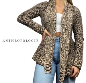 Anthropologie Moth The Eyes Have It Gürtel braun offene Strickjacke XS - Bild 1 von 2