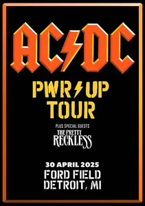 ACDC 2025 Detroit Gerahmtes Konzert Poster - Bild 1 von 2