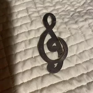 Musical Note Sheet Holder By Tiffany And Co 3” Sterling Vintage - Picture 1 of 6