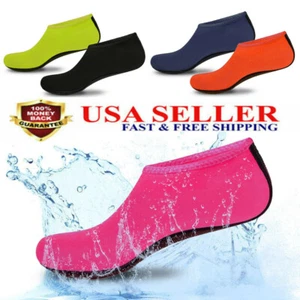 Männer Frauen Haut Wasser Schuhe Aqua Strand Socken Yoga Training Pool Schwimmen Unisex Erwachsene - Bild 1 von 15