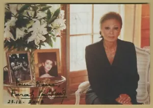 Farah Pahlavi - Regina e Imperatrice d'Iran - Foto autentica firmata - 2003 - COA - Foto 1 di 1