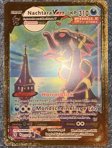 Pokémon Karte Nachtara VMAX Gold Kind Geschenk zum Geburtstag Deko (Kunststoff) - Bild 1 von 1