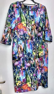 JAMES LAKELAND Bright Colourful Abstract Print Shift  Dress Size 48 UK 16 18 - Picture 1 of 7