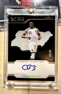 2024-25 Panini Noir NIGERIA CALVIN BASSEY Country On Card Autograph /49 - Picture 1 of 2