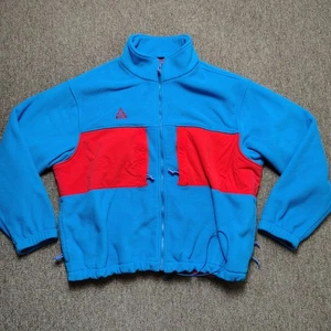 NIKE ACG Chaqueta Microfleece Hombres XL Azul Cremallera Completa Ligera Aire Libre Senderismo - Imagen 1 de 8