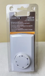 Termostato mecánico de pared Cadet T522-W para calentadores de pared de zócalo doble poste - Imagen 1 de 2