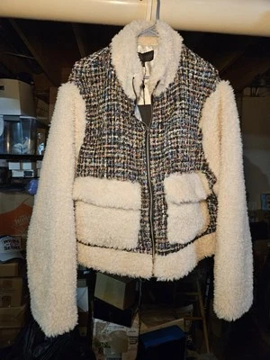 Chaqueta de piel sintética KENDALL + KYLIE para mujer talla grande mixta con cremallera 2XL 2X Foto 1 de 4