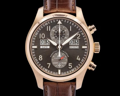 IWC IW379105 Spitfire Perpetual Calendar Chronograph 18K RG graues Zifferblatt - Bild 1 von 4