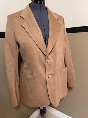 VTG 70s 80s WESTERN Lee Brown Button Hippie Boho Blazer 44R Cowboy Gusseted - Image 1 of 4