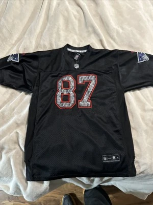 Camiseta deportiva New England Patriots Rob Gronkowski negra y gris Reebok talla XL  Foto 1 de 4