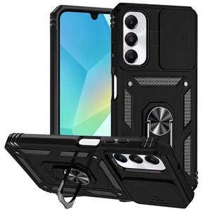 Für Samsung A16 5G Hülle Stoßfest Cover Ringständer Linse Cover + Hartglas - Bild 1 von 9