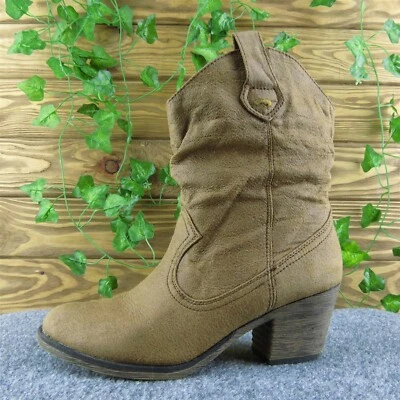 Rocket Dog  Women Western Boots Brown Fabric Pull On Size 9 Medium - Image 1 of 4