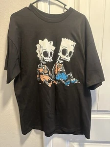 The Simpsons Skeleton Bart And Lisa Girls Oversized T-Shirt -XL - Picture 1 of 3