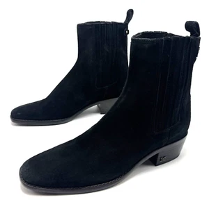 Sam Edelman Womens Bronson Ankle Boots Chelsea Black Suede Block Heel Size 8 - Bild 1 von 5