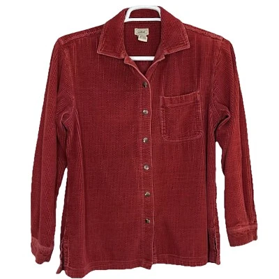 L.L Bean Corduroy Blouse Size Small Rust Orange Classic - Flaws/Used - Image 1 of 4
