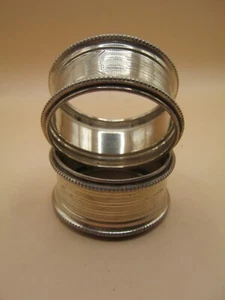 Birmingham 1924 Pair Of Sterling Silver Napkin Rings By Rolason Brothers - Picture 1 of 5
