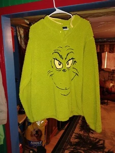 Dr.Suess  Mr.Grinch Pull Over Fleece Jacket XL/Tg/Eg - Picture 1 of 4