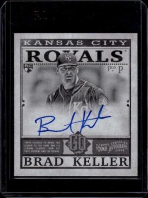 2019 Topps Gypsy Queen Mini Rookie Autographs Black and White MRA-BK Brad Keller - Image 1 of 2