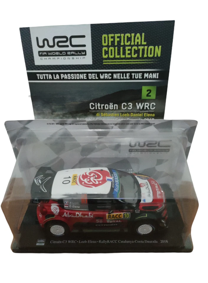 Citroën C3 WRC Loeb-Elena RallyRACC Catalunya 2018 #2 SCALA 1:24 HACHETTE nuovo - Immagine 1 di 1