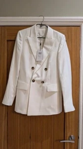 BNWT Women’s REISS “ LORI “ White Linen Blend Blazer Jacket UK 8 £298 - Picture 1 of 3
