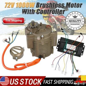 72V 1000W Brushless Motor & Controller For Go Kart Golf Cart Motorcycle ATV Quad - Picture 1 of 21