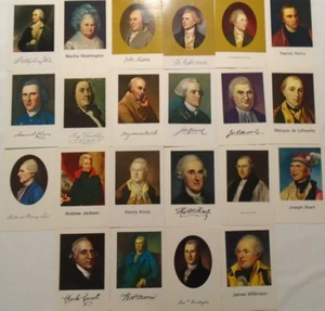 Postkarten 22 unbespielte Unabhängigkeit USA Geschichte Amerikanische Revolution Pealeportrait  - Bild 1 von 12