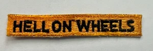 Hell On Wheels Tab 2nd Armor Division Patch US Army, Cut Edge - Picture 1 of 2