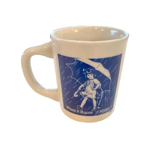 Vintage Morton Salt Girl 1921 Logo Kaffeebecher When It Rains It Pours Teetasse - Bild 1 von 6