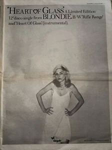 Debbie Harry Blondie VINTAGE Promo Poster Werbung für Single Heart of Glass - Bild 1 von 4
