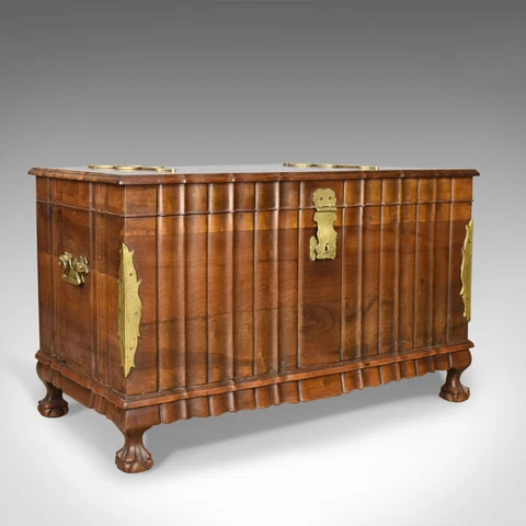 Asian Hardwood Trunk, Bronzed Mounted Chest, Coffer, Late 20th Century Cover