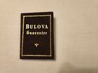 Vintage Bulova Guarantee Booklet Leather Cover BLANK MINT Condition