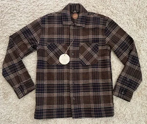 NWT! COMMON PEOPLE Granby 2 Pocket Flannel Shirt Size S Overshirt Jacket $159 - Picture 1 of 9